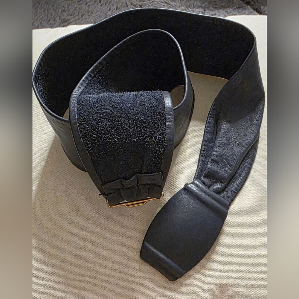 Chic Blue gray Vintage  Leather Belt Hook Learher Buckle